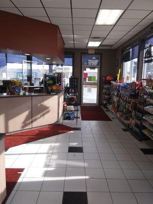 Front counter and side entrance