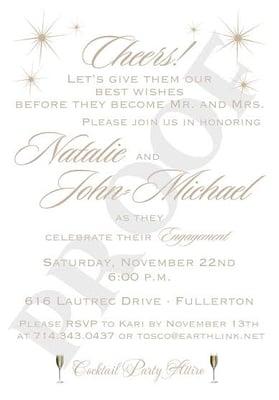 Our beautiful Engagement Party invitation proofs!!