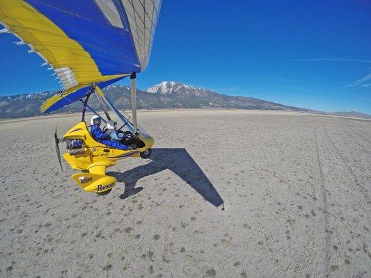 Weight-shift control Light Sport Aircraft Trike pilot training in Washoe Valley, NV.