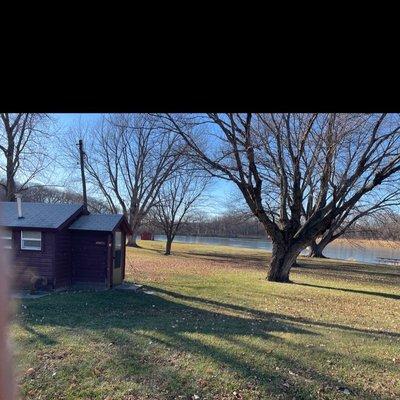 Vault toilet conveniently located near the lake