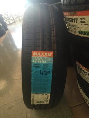 That's right 4 brand new tires $420 plus tax.