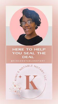 King's Notable Notary is available 24/7 to assist with your notary needs