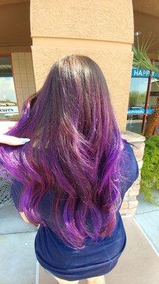 Different tones of purple for a fun summer color!