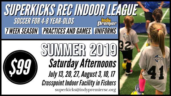 Questions regarding the SuperKicks Rec Indoor League, please contact simon.rawnsley@indpremiersc.org