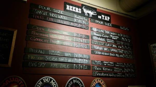 Tonight's tap list.  #yelpbellingham