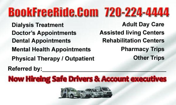 Medride free non emergency medical ride BookFreeRide.COm nemt colorado springs pueblo