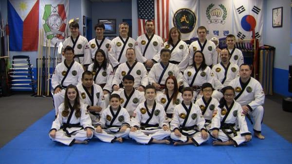 Kennedy's Martial Arts Academy Masters and Black Belts with Grand Master C.I. Kim