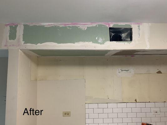 After photo of drywall repair