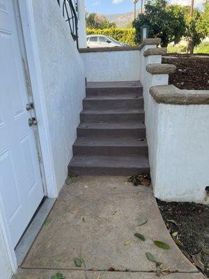 Waterproof of stairs with color