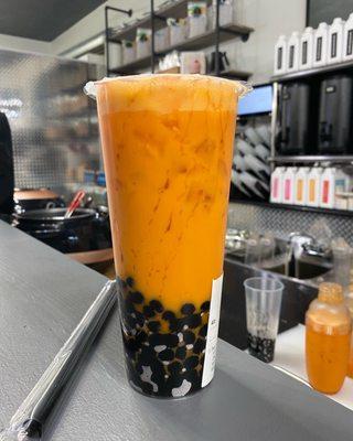 Thai tea boba