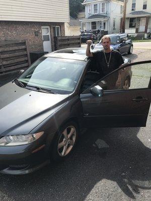 James West with his new 2004 mazda 6