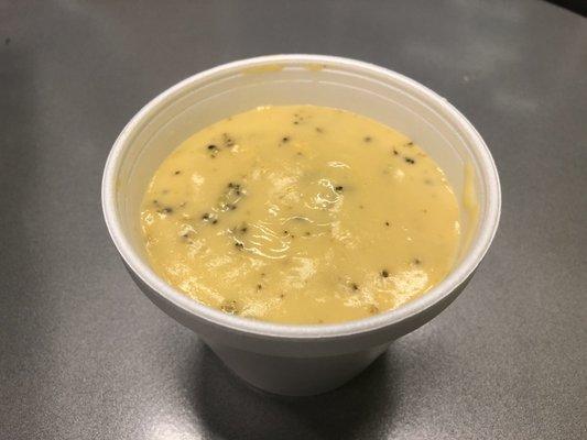 The broccoli cheese soup