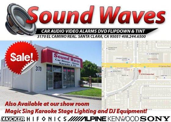 We are located inside Sound Waves Store