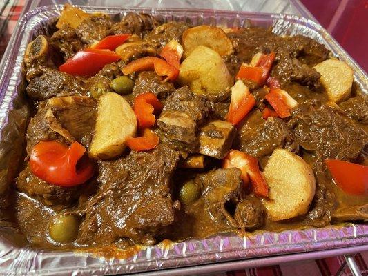 Delicious authentic Filipino food. Braised beef/beef stew (Mechado)