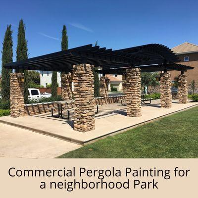 Neighborhood park pergola painting