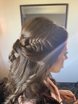 Wedding party hair