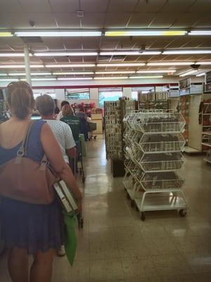 Long line today. Why not open the other register perhaps?