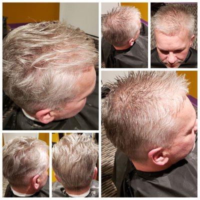 Men haircut before and after