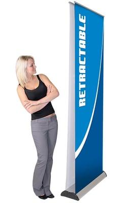 Banner Stands for trade shows or  for your business entrance.  A great way to "stand" out