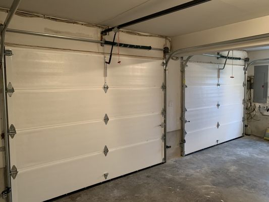 New garage doors (inside view)