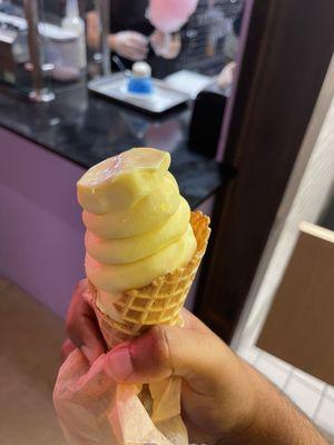 Cake batter soft serve