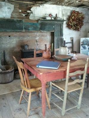 Inside 1800 log house