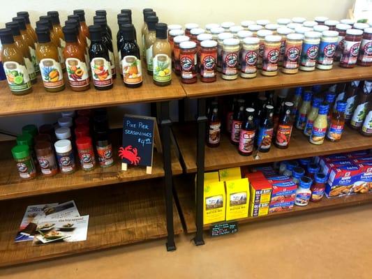 We now carry spices and sauces to enhance your dishes, including marinades and mustards from Earth N' Vine.