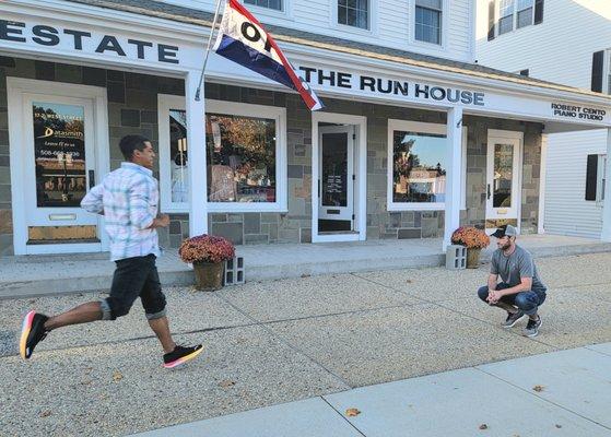 Watching customers walk/run outside helps get the best feel for the shoes they are trying on.