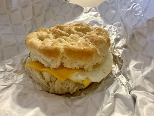 Egg and cheese - I actively disliked this. There was a weird taste to the biscuit. Did not finish.