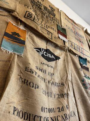 Wall coffee sacks