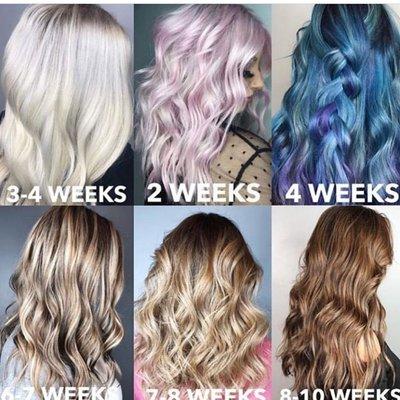 Hair Color 
Have different 
Keep ups ...