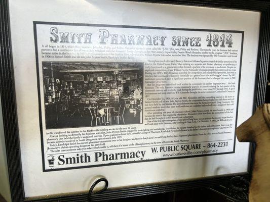 Original location of Smith Pharmacy from 1814