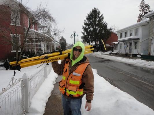 Survey crew on site in Lewisburg.