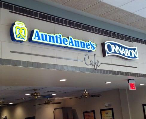 New Location with combined Auntie Anne's and Cinnabon.