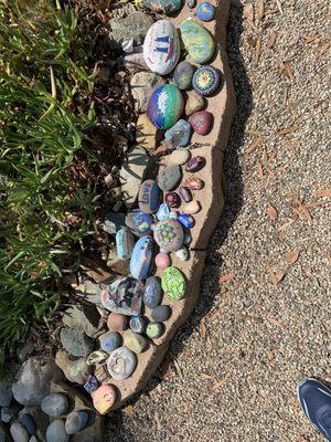 Beautiful Painted Rock Garden in Oceana