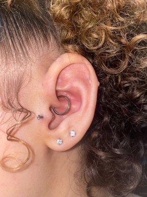 My Left Ear With The Daith & Tragus.