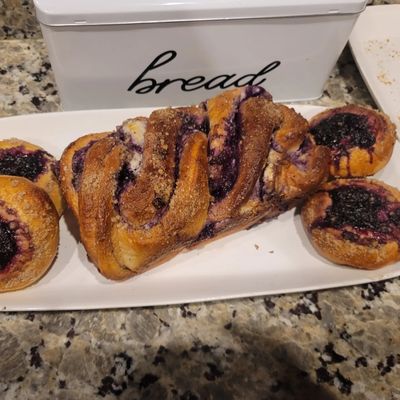 Blueberry cream cheese babka