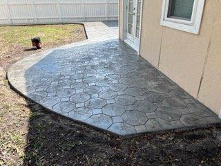 Stamped concrete -  Many Structures Inc