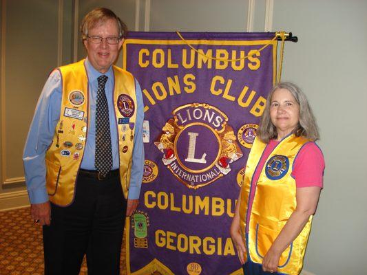 Club President Lion Tommy Powell with his partner in service Lion Kim