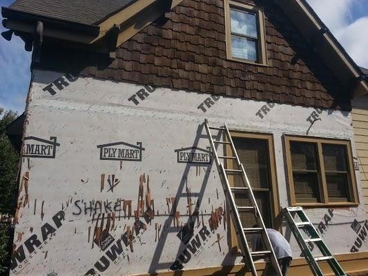 we do all types of exterior repairs siding slates stone etc