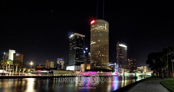 Downtown Tampa Bay Nights over Hillsborough River