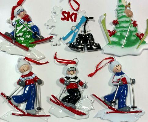 Skiing Ornaments