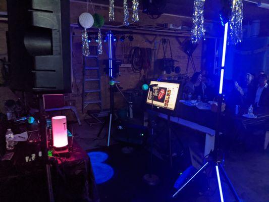 Stage lighting, DJ equipment and services, Karaoke, Live sound.  If you need any music production services, contact us today!