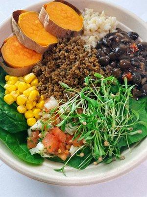 Burrito Bowl with Microgreen(cilantro)