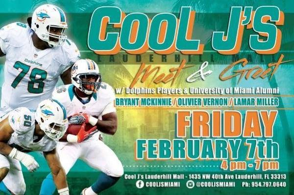 Miami Dolphins Miami Hurricanes Alum at Cool Js