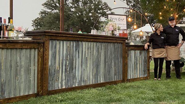 5 piece classy rustic shek bar for hire