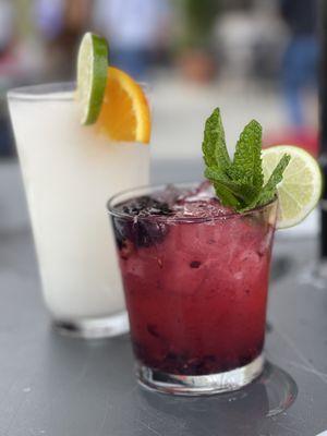 Blackberry Margarita, lime Margarita