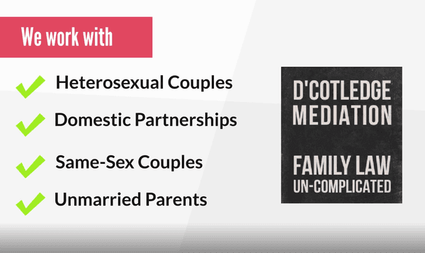 D'Cotledge Mediation works with ALL couple types.