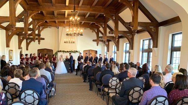 Wedding Ceremony in beautiful upper level hall