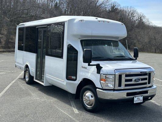 A fully refurbished shuttle bus.